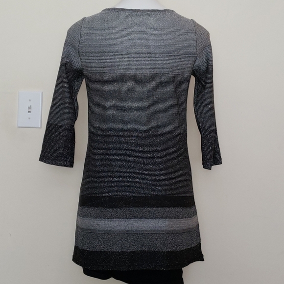 White House Black Market Metallic Silver Top - Picture 10 of 14